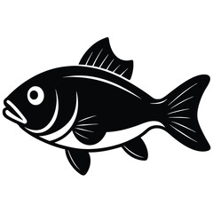 Minimalist Bass Fish Graphic