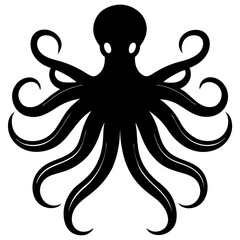 Download Octopus Silhouette Vector Icon.