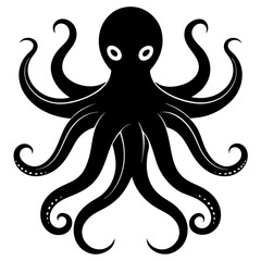 Simple Octopus Silhouette Icon Perfect for Prints & Digital Use.