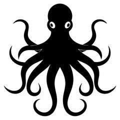 Simple Octopus Silhouette Icon Perfect for Prints & Digital Use.