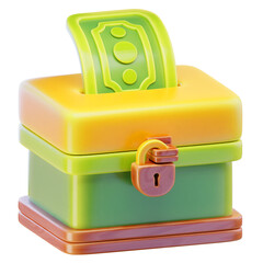 Charity Box 3d render icon