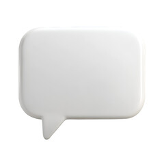 Naklejka premium White blank speech bubble isolated on transparent background