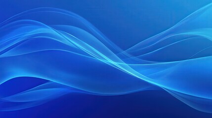 Fototapeta premium Abstract Blue Waves Flowing Design Background
