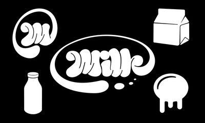 milk lettering and graphic assets