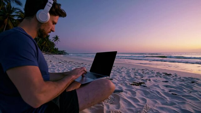 Digital Nomad Working in Remote Island in the Caribbean: A Tropical Paradise for Secluded Escapes