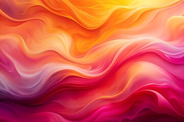 Obraz premium Warm Abstract Waves: Flowing Orange and Pink Gradient