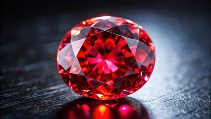 Naklejka premium Close-up of a vibrant red sapphire stone, jewel, luxury, jewel, luxury, vibrant, jewelry, texture, precious
