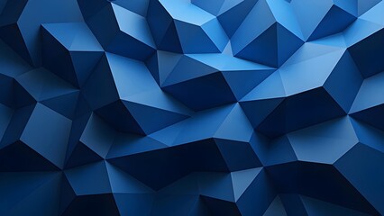 Fototapeta premium Blue polygon abstract art