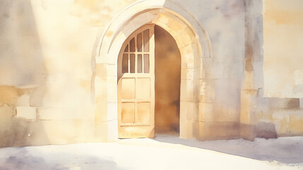 Entrance to the old church