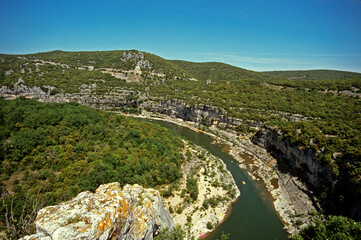 Fototapeta premium Gorges de l'Ardéche, Parc naturel régional des gorges de l'Ardéche, 07, Ardeche, France