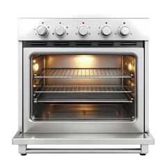 Stainless Steel Built-in Oven with Rotisserie isolated on transparent background