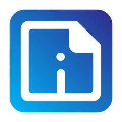 Info file type solid gradien icon