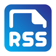 Rss file type solid gradien icon