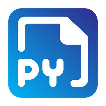 Py file type solid gradien icon