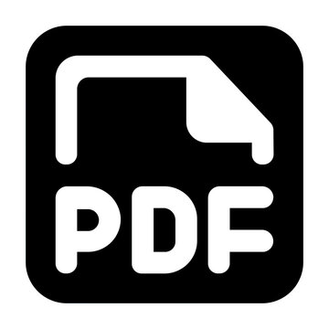 Pdf file type solid icon