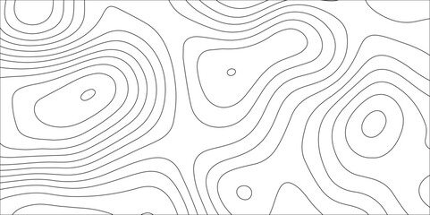 Fototapeta premium Abstract white contour wave lines topographic background, lines map seamless pattern, modern wallpaper texture and realistic design used for banner and posters, mountain relief geographic pattern.