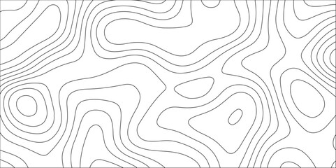 Fototapeta premium Abstract white contour wave lines topographic background, lines map seamless pattern, modern wallpaper texture and realistic design used for banner and posters, mountain relief geographic pattern.