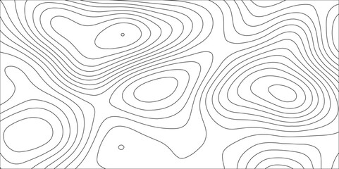 Abstract white contour wave lines topographic background, lines map seamless pattern, modern wallpaper texture and realistic design used for banner and posters, mountain relief geographic pattern.