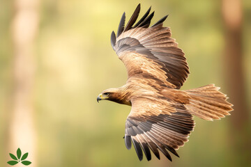 Obraz premium A majestic bird of prey soaring through the sky with grace and elegance.
