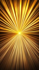 Obraz premium Radiant golden beams of light crossing over a subtle dark background