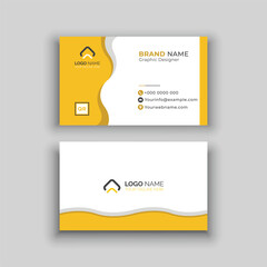 New Yellow Business card design template
