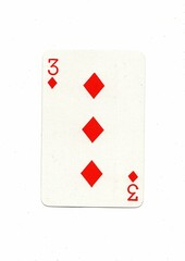 Obraz premium A vintage playing card isolated on a white background.