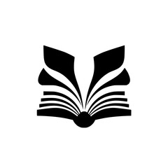 Graphic interpretation of an opened book, with stylized pages radiating outward.