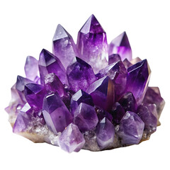 Amethyst crystals contrast