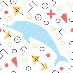 Narwhal Whale Pattern - Unicorn © Lungani