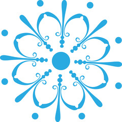 abstract blue flower graphic element