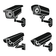 CCTV Camera Silhouette for Surveillance Design