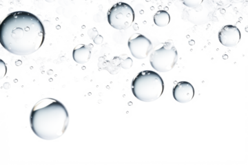 floating water bubbles isolated on white or transparent png