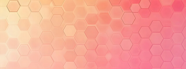 Fototapeta premium A background of hexagons in various shades of pink and orange, creating an abstract pattern with a gradient effect 
