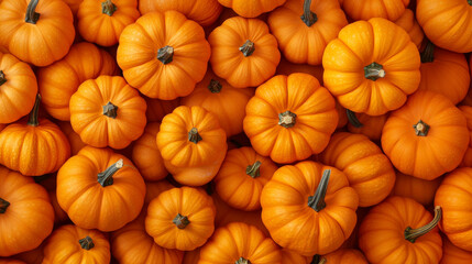 Seamless pattern with pumpkins thanksgiving autumn decoration vector illustration vegetable background.