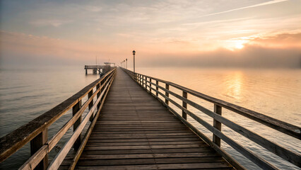 Obraz premium pier at sunset