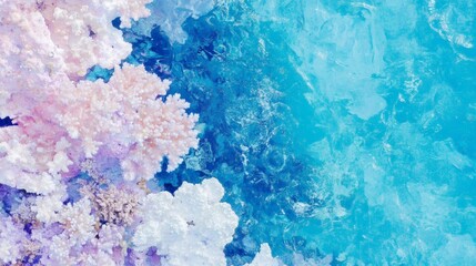 Obraz premium Vibrant coral reef underwater ecosystem showcasing colorful corals and clear blue waters during daylight hours