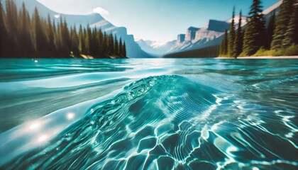 Obraz premium Emerald lake reflecting mountains and forest in yoho national park, british columbia, canada