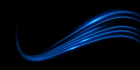 Obraz premium beautiful light speed line background on black background abstract design vector illustration