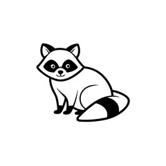 Vector illustration of raccoon 
