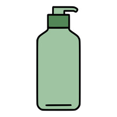 green cosmetic bottle beauty fashion lifestyle flat color vector illustration template design