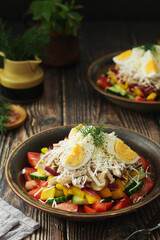 A traditional Bulgarien salad dish - Ovcharska salad