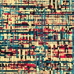 Abstract Geometric Pattern with Vibrant Colors and Textured Layers