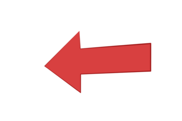 A bold, red left-pointing arrow, symbolizing direction and movement. This image is perfect for use in design projects, navigation tools, and web elements focused on guidance and decision-making.