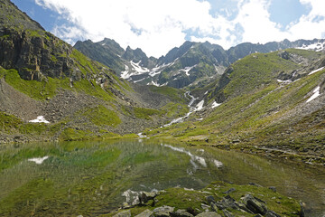 Grosssee lake in Pitztal valley, the Austrian Alps