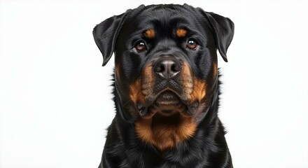 Obraz premium Rottweiler dog looking at camera, close up