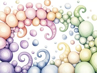 Vibrant and colorful bubbles creating a playful background suitable for various designs
