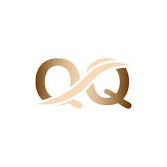 QQ logo design. Trendy awesome artistic QQ initial based Alphabet icon logo.