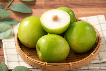 Fresh juicy delicious Taiwanese Milk Indian Jujube fruit.