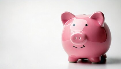 ピンクの豚の貯金箱