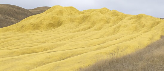 Fototapeta premium Rolling yellow hills, landscape, rural scene, nature photography, background